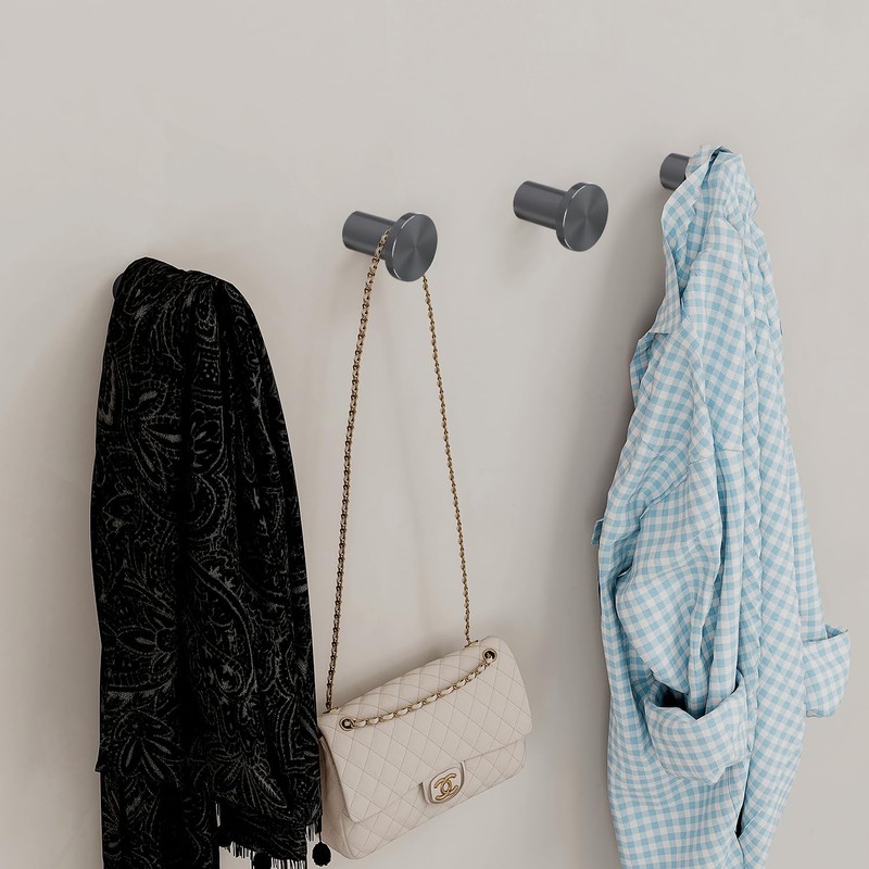 JS Wall Hooks for Hanging Coats Screw in Coat Hanger