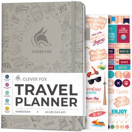 Clever Fox Travel Journal – Vacation Planner with Budget Plan, Packing List, Expense Tracker & Trip Journal – Travelling Itinerary Organizer for Women, Men & Couples – A5 Size, Foggy Alpes