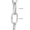 sourcing map Stainless Steel 304 Hardened Proof Coil Chain 5m