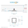 Door in ceramic plaster recessed spotlight square slim for suspended