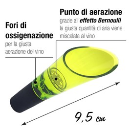 Wine Aerator and Decanter Spout - Decanting Aeration Pourer Stopper Drip Stopper - Professional Decanter Dispenser with Drip Saver Aerator Filter (YELLOW)