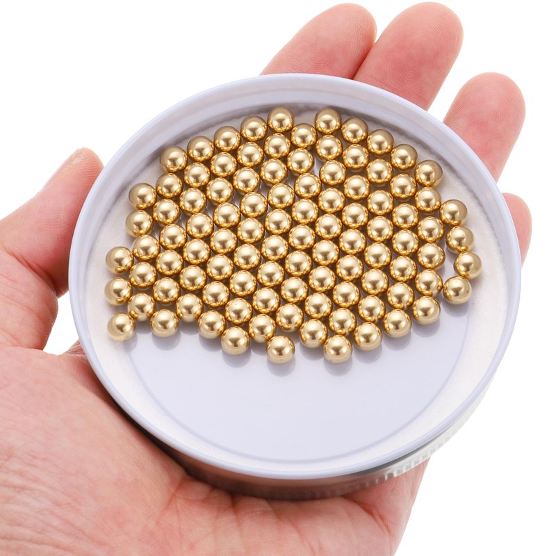 uxcell 200pcs Precision Solid Brass Bearing Balls 6mm Industrial Brass