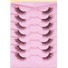 3D False Eyelashes Set, 7 Pairs Half Lashes, Natural Wispy