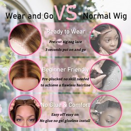 EARLR Highlight Ombre Lace Front Wig Human Hair 200% Density Highlight Glueless Wigs Human Hair Pre Plucked Pre Cut 7x5 Ombre Straight 26 Inch Honey Blonde Brown Highlighted Wig for Women