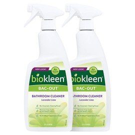 Biokleen Bac-Out Natural Bathroom Cleaner - 2 Pack - Enzyme Professional Strength, Enzymatic Cleaner for Bathroom, Eco-Friendly, Plant-Based, No Artificial Fragrance - Packaging May Vary