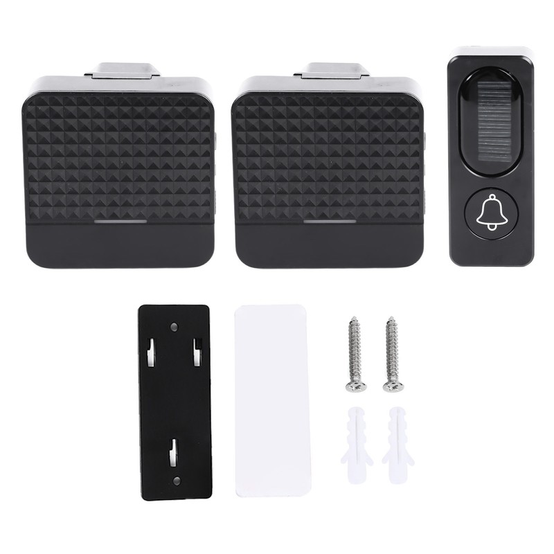 Wireless Doorbell Kit 52 Melodies Solar Self Generating Long Range