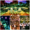 Mlambert 96Ft(2x48ft) Outdoor Patio Lights, RGB Dimmable Cafe String Lights