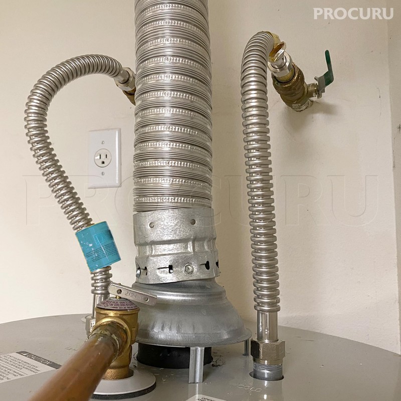 PROCURU 1-Pack 3/4" FIP x 48" (4Ft) Stainless Steel Water