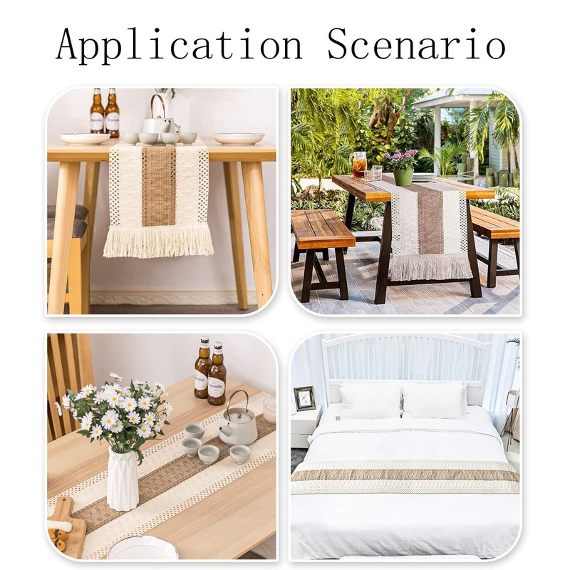 Macrame Table Runner, Macrame Boho, Fringe Table Runner, Tassels Table