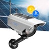 Solar Power LED Fake Camera Outdoor Security Surveillance Silver Dummy