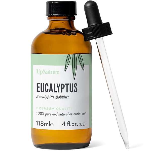 Eucalyptus Essential Oil 4 OZ - Use Eucalyptus Oil For Wellbeing, Relieve Sinus Congestion, Control Coughs, Soothe Sore Throats - Eucalyptus Drops For Aromatherapy Diffuser - Large Bottle With Dropper