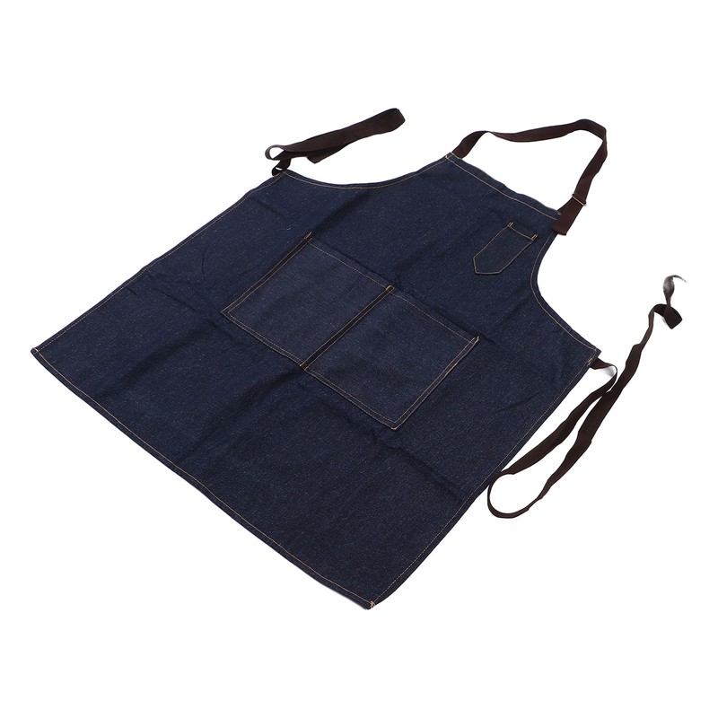 Denim Apron Abrasion Resistant Washable Chef Apron Adjustable Stylish Kitchen