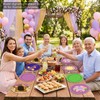 60PCS Halloween Birthday Party Supplies 7In Purple Sun Dessert Paper