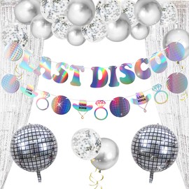 JeVenis Sliver Last Disco Party Decoration Disco Cowgirl Bachelorette Decorations Mamma Mia Bachelorette Decorations 70s Bachelorette Hippie Bachelorette Party Decoration
