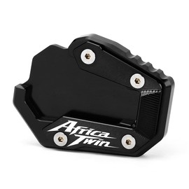 Modeer Compatible with Honda CRF1100L Africa Twin 2019-2024 Motorcycle Kickstand Foot Side Stand Extension Pad Support Plate Pedal CRF 1100 L Accessories (black)