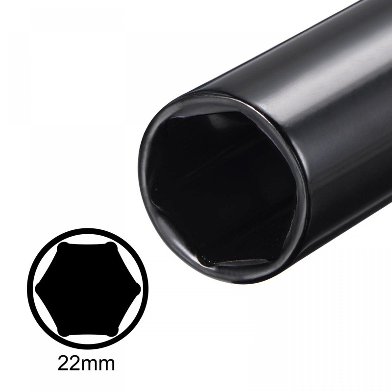 sourcing map 1/2" Drive by 22mm Deep Impact Socket, Heat-Treated