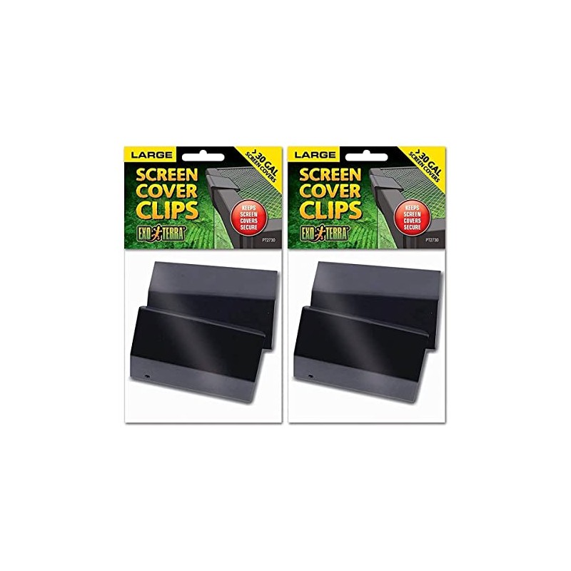Exo Terra 2 Pack of Terrarium Screen Cover Clips, Small,