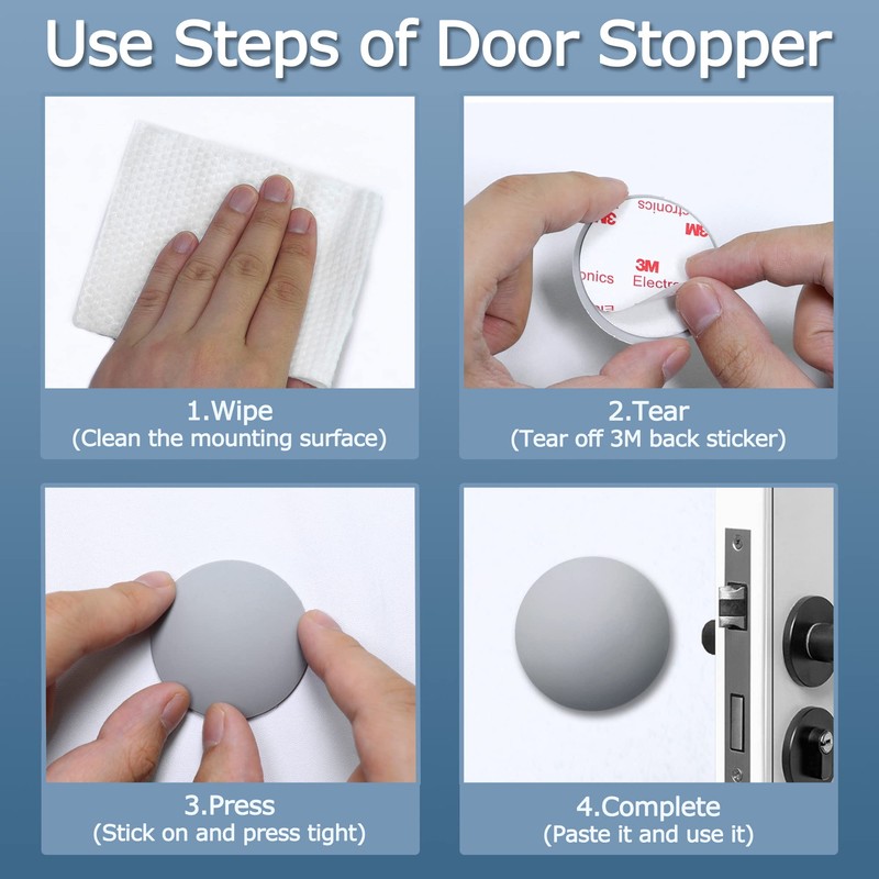 XoYoZo Door Stoppers Wall Protector Buffer Guard Doorknob Door Handle
