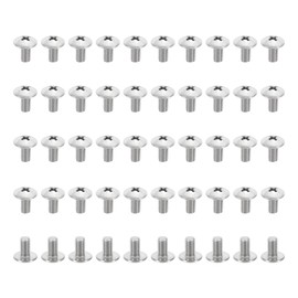 PATIKIL 10#-32x3/8" Phillips Truss Head Bolts Schrauben, 50 Stück UNC 304 Edelstahl Bolzen Grobgewinde Vollgewinde Befestigungselemente Maschinenschrauben für Deckenventilatorblatt