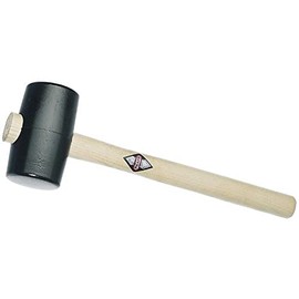 Picard 2510711-1 Flat Rubber Mallet, Brown/Black, 90 x 55 mm