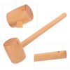 2PCS Wooden Mallet Hammer, Mini Wooden Crab Mallets Hand Craft