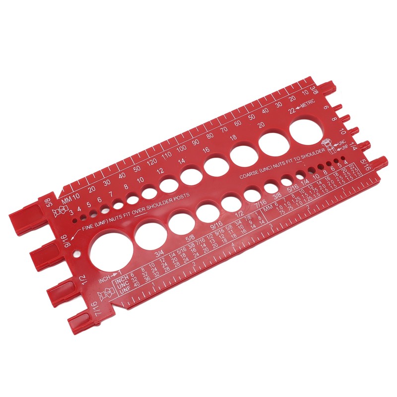 Nut Bolt Thread Gauge ABS Highly Accurate Portable Bolt Nut