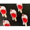 5pc. Ice Cream Cart, So Kawaii! Planar, Resin Popsicle, Flatback,