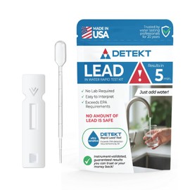 Lead in Drinking Water Test Kit by Detekt – Made in USA – Fast 5-Minute Results – Professional-Grade Accuracy – Consistent Quality & Expert Support – Easy