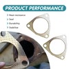 leechio 2PCS Car Exhaust Gasket, 2.99" 3 Hole Exhaust Flange