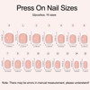 GZMAYUEN Nails, White Press On Nails, 32 Pieces, 16 Sizes,