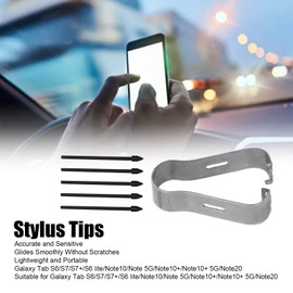 Touch Stylus Pen Tips Kit Replacement Tips for Galaxy Tab S6/S7/S7+/S6 Lite/Note10/Note 5G/Note10+/Note10+ 5G/Note20, Precise Sensitive, Scratch-Free (Pack of 5) (Black)