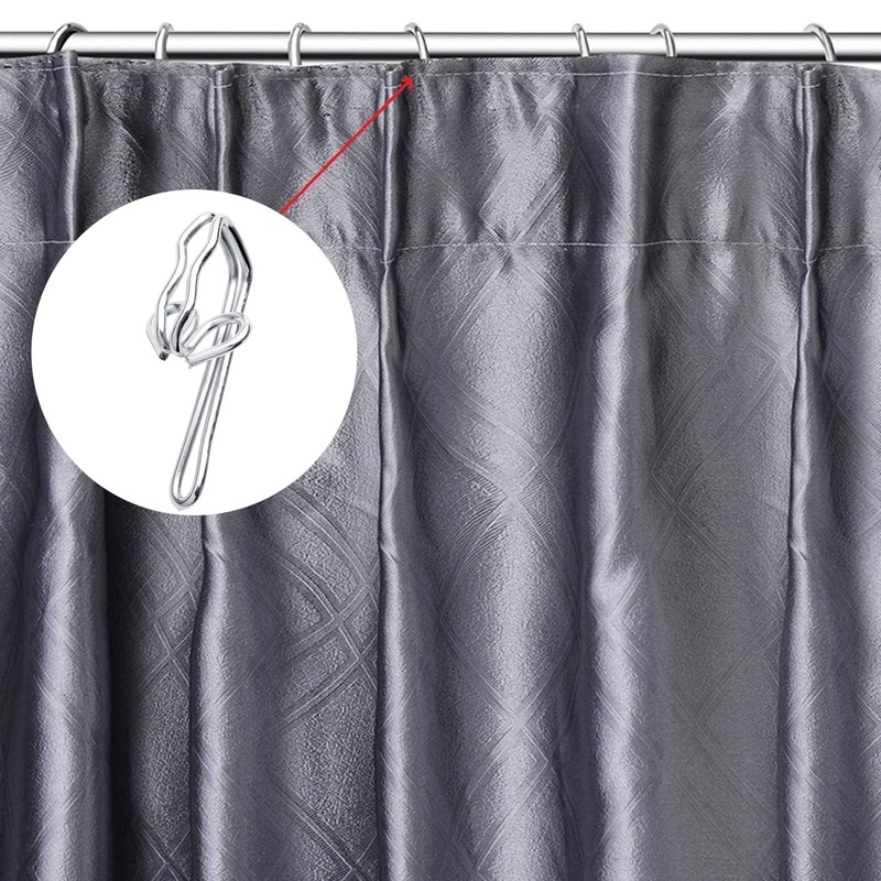 52 Set Metal Curtain Rings Drapery Curtain Hanging Rings with