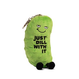 Punchkins Pickle Bag Keychains, Plush Accessory and Hanging Decoration for Purse, Handbag, Backpack, Funny Meme Gift