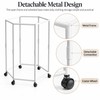 360° Rotating Clothes Rack for Bedroom Storage – Floor-Standing Iron