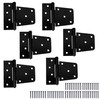 Barcaloo Heavy Duty Square Shed Door Hinges, 6 Pack -