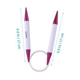 DOITOOL Knitting Chunky Circular Needles 15mm Set for Socks Shawl Scarf DIY Yarn Projects No Static Reactions