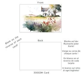 The Drawn Animal Art Box - 100 Postcards of Animals Drawn in Watercolours - 100 Different Designs (100 Painted Landscapes)