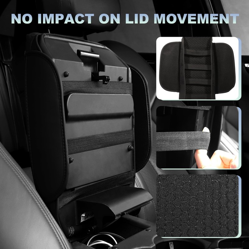CFDSDE Center Console Cover for Ford Explorer 2020-2024 Leather Armrest