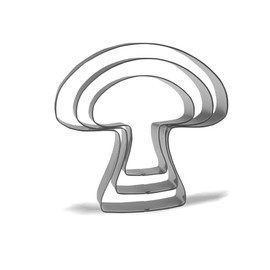 Keewah Mushroom Cookie Cutter Set - 5”,4”,3” - 3 Piece - Stainless Steel