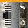 tewei 6 Pack Up and Down Outdoor Wall Lights, 3-layer