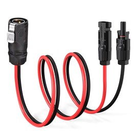 ELFCULB 10AWG 2 Pin Power Industrial Circular Connector to Solar Adapter for River RV Solar Ports Solar Panel Suitcase(2FT)