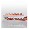 Egg Holder for Refrigerator, Egg Holl, 2 Tiers, Automatic Rolling