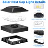 Peasur 4x4 Solar Post Cap Light 10 Pack, 2 Modes
