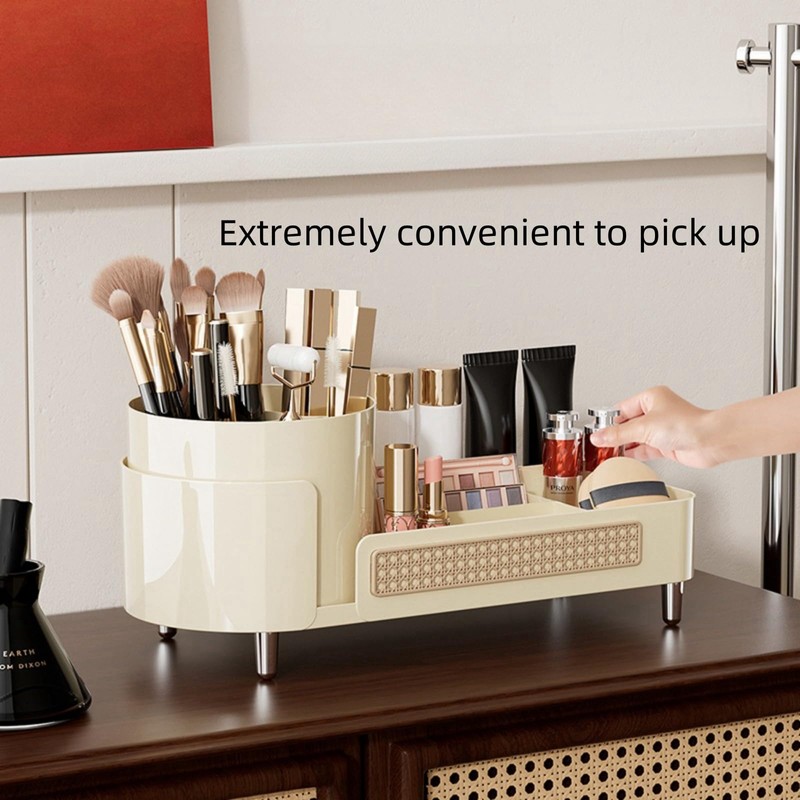 Rotating Makeup Organizer Countertop,Large Capacity Makeup Organizers for Vanity,2 in