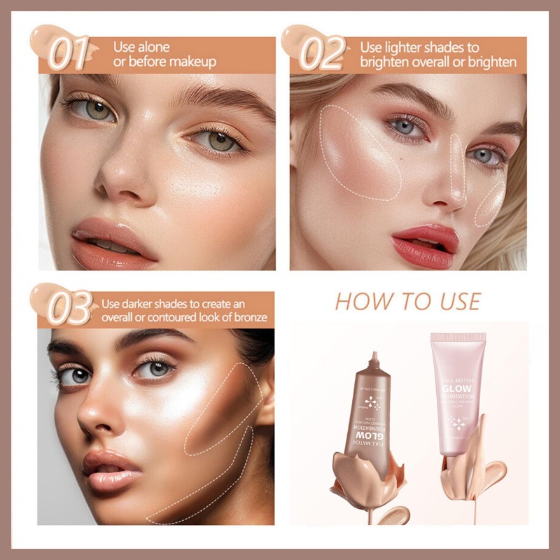 SHEBEEDO Natural Glow Illuminator Glotion,True Match Natural Glow Enhancer,Bronzing Drops