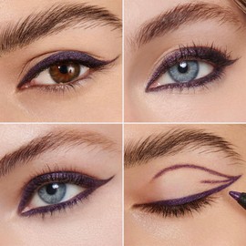 Wonderskin 1440 Longwear Purple Eyeliner Pencil - Waterproof, Sharpenable Eyeliner Pencil and Smudge Proof Deep Purple Eye Liner Pencils (Eggplant)
