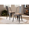 Baxton Studio Henri Vintage Rustic Industrial Style Tolix-Inspired Bamboo and