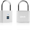 UMIKSMART Fingerprint Padlock, Keyless Biometric Smart Lock with USB-C Rechargeable