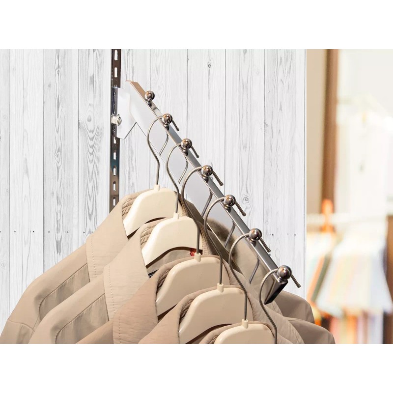 Exhivit Cascada Cromo Para Cremallera Exhibidor Ropa 5 Pzs