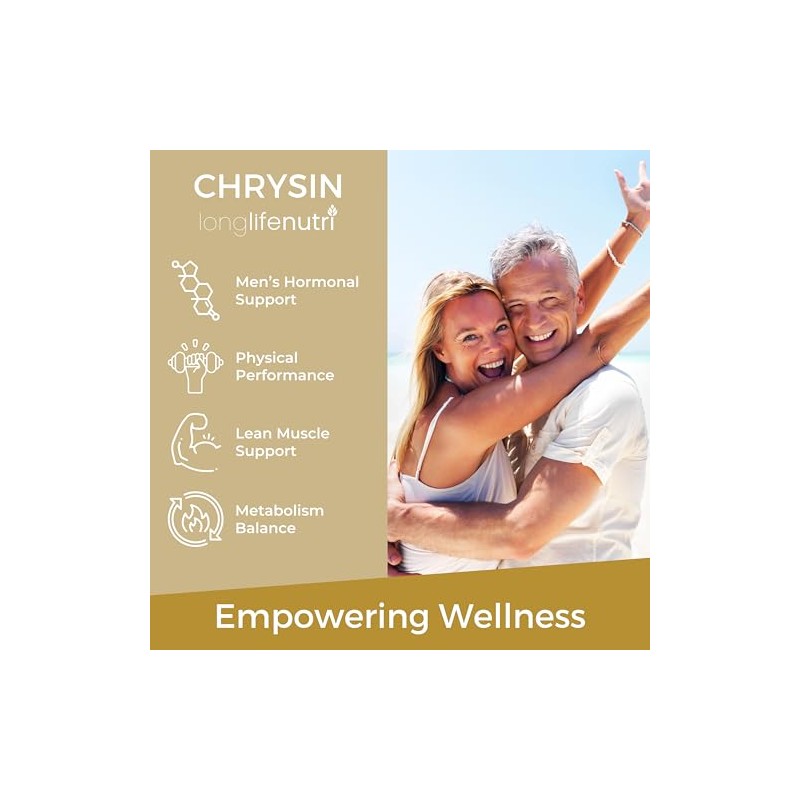 LongLifeNutri Crisina 500 mg – 180 cápsulas vegetarianas, de pasiflora,